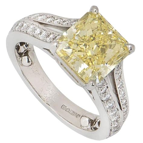 yellow diamond engagement rings cartier|yellow diamond engagement ring prices.